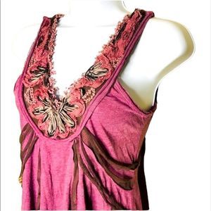 Free People Purple Mauve Flowy Tank | S